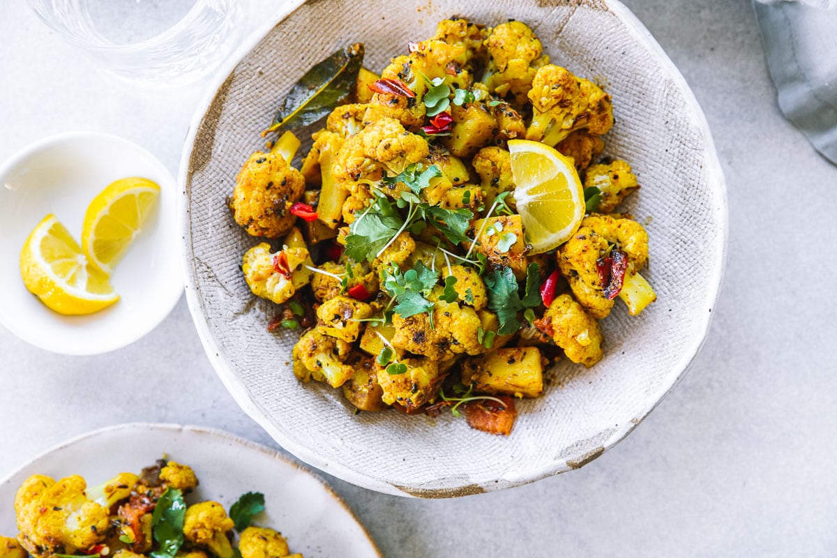 Healthy Aloo Gobi Curry - Spiced Cauliflower and Potatoes