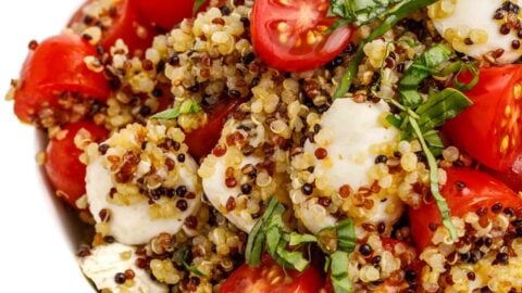 Healthy Caprese Quinoa Salad - Italian Fusion