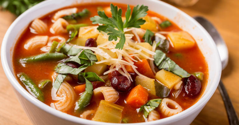 Healthy Minestrone Soup - Italian Vegetable Medley