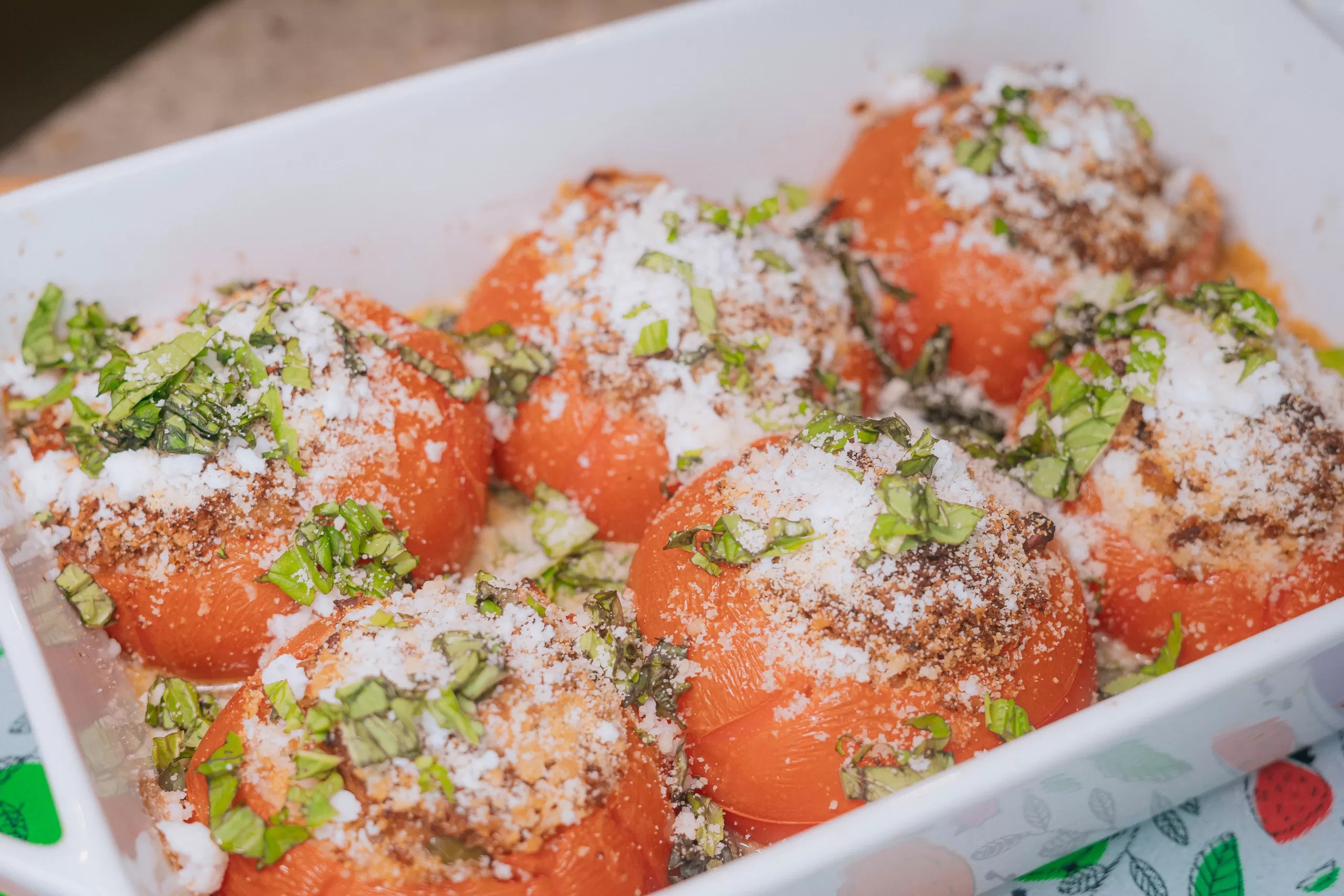 Vegetarian Mediterranean Stuffed Tomatoes - Wholesome Supper